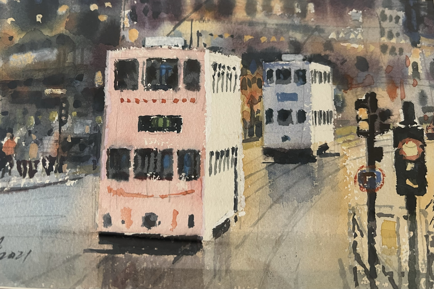 夜幕下的電車 Tram Under Nightfall