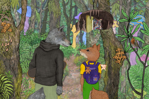Mara and Seth in the Woods (from ‘Mara and the Bad Wolf’ book) (Limited Edition)